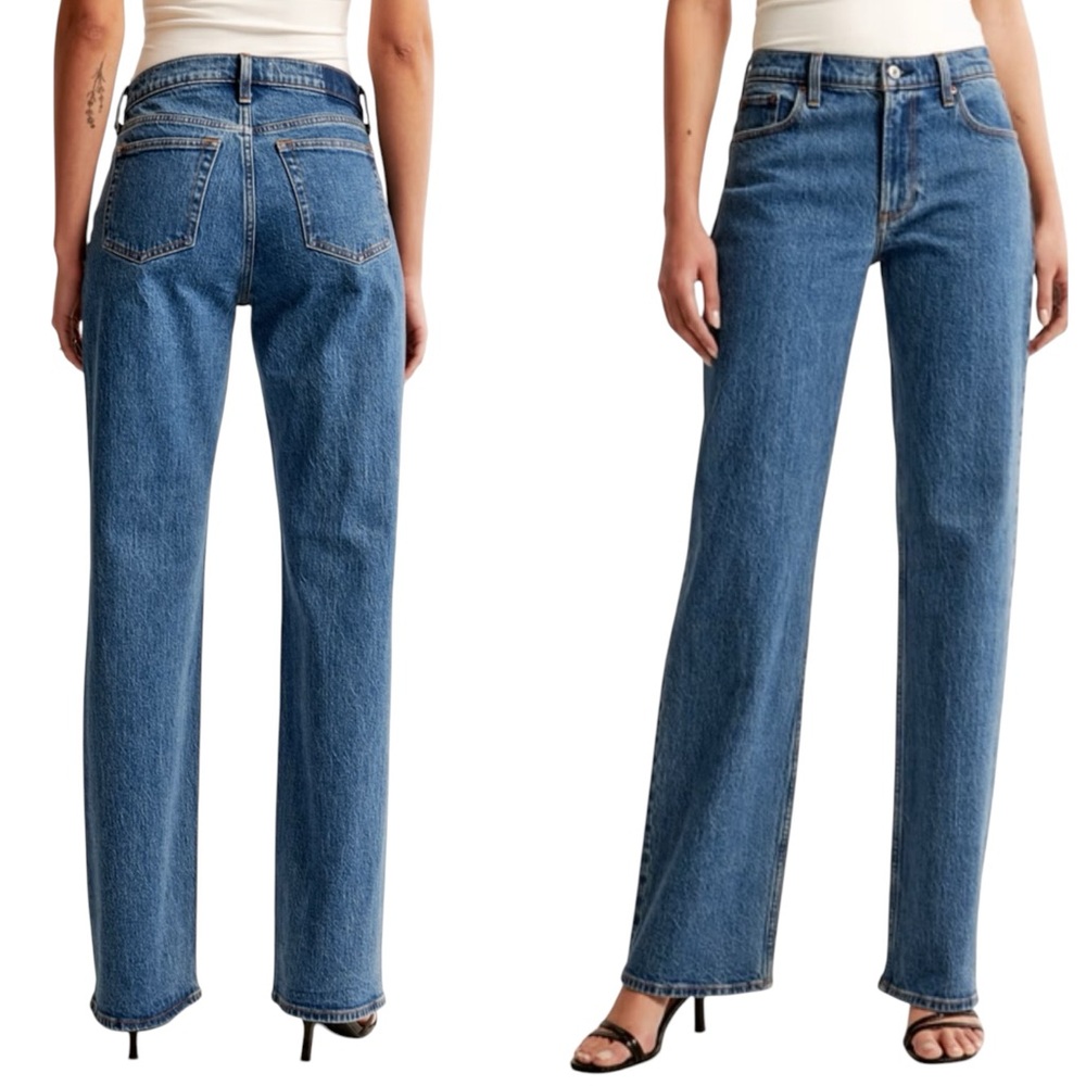 Abercrombie & Fitch the Baggy Low Rise Jeans Blue Size 29 8